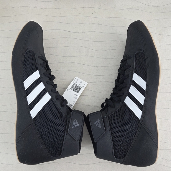 Adidas Mens HVC 2 Black White Wrestling Lace-Up Athletic Shoes AQ3325 Sz 15 NEW main image 7